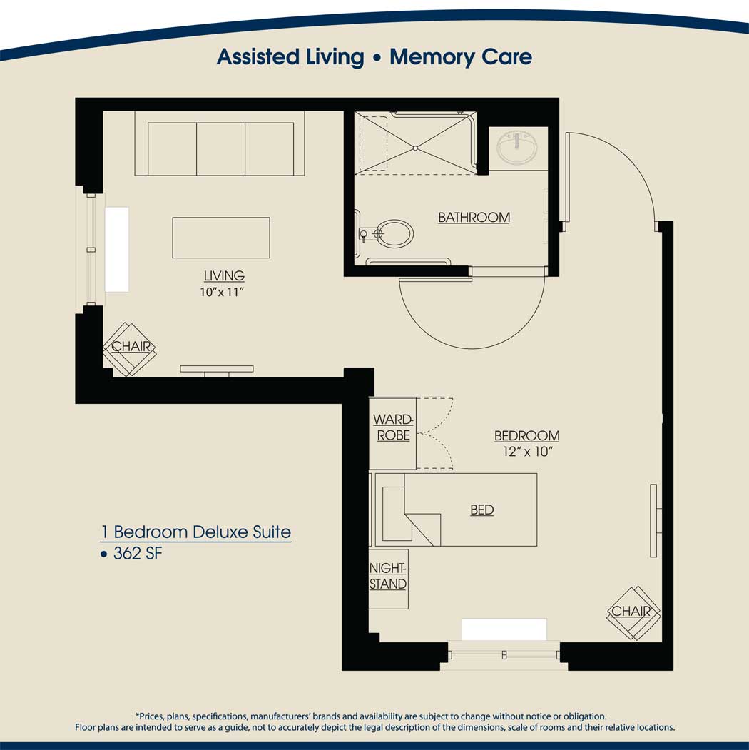 Senior Living Floor Plans | Huntington Terrace